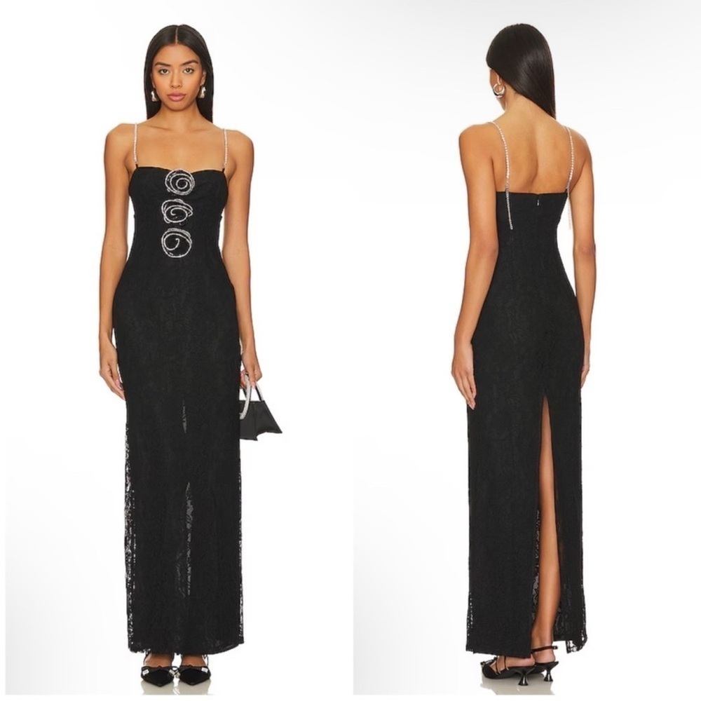 Lovers and Friends x Rachel Nadine Gown in Black Size M